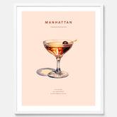 Tavla med en Manhattan-drink - Cocktailposter
