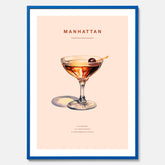 Tavla med en Manhattan-drink - Cocktailposter