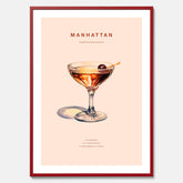 Tavla med en Manhattan-drink - Cocktailposter