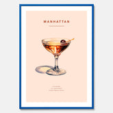 Tavla med en Manhattan-drink - Cocktailposter