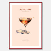 Tavla med en Manhattan-drink - Cocktailposter