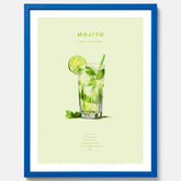 Tavla med en Mojito Drink Poster – Affisch med drink, drinkposter med cocktail, Mojito recept poster