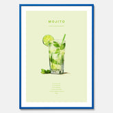 Tavla med en Mojito Drink Poster – Affisch med drink, drinkposter med cocktail, Mojito recept poster