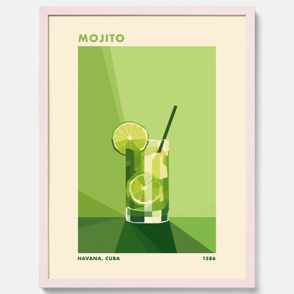 Tavla med en Mojito drink poster