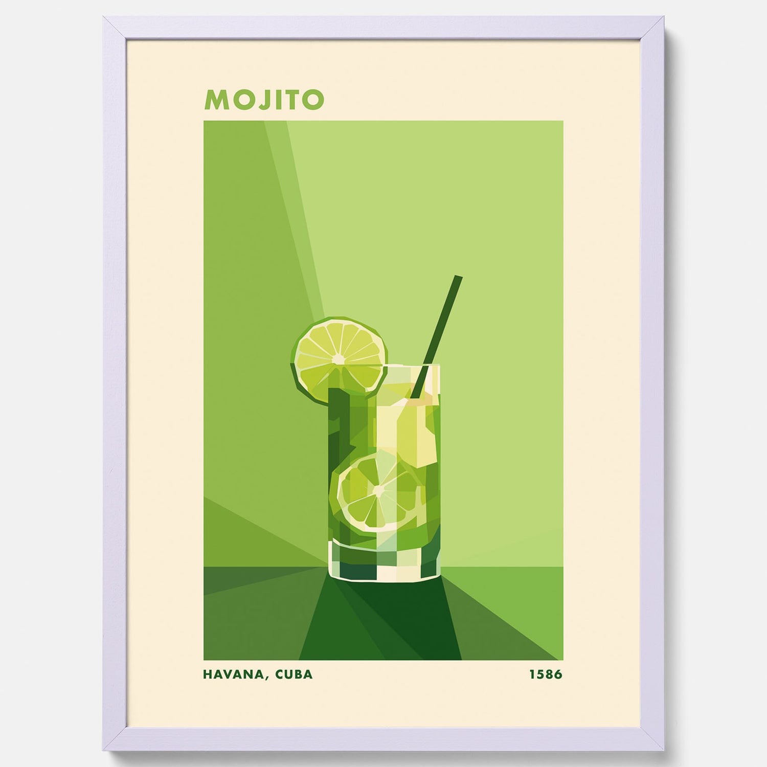 Tavla med en Mojito drink poster