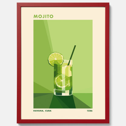 Tavla med en Mojito drink poster