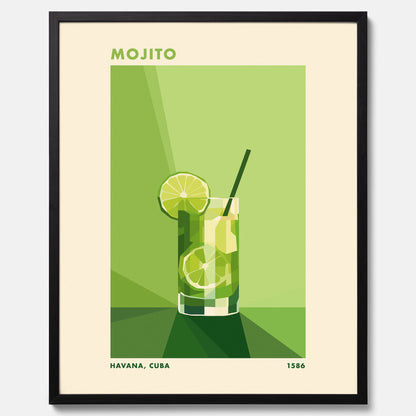 Tavla med en Mojito drink poster