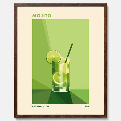 Tavla med en Mojito drink poster