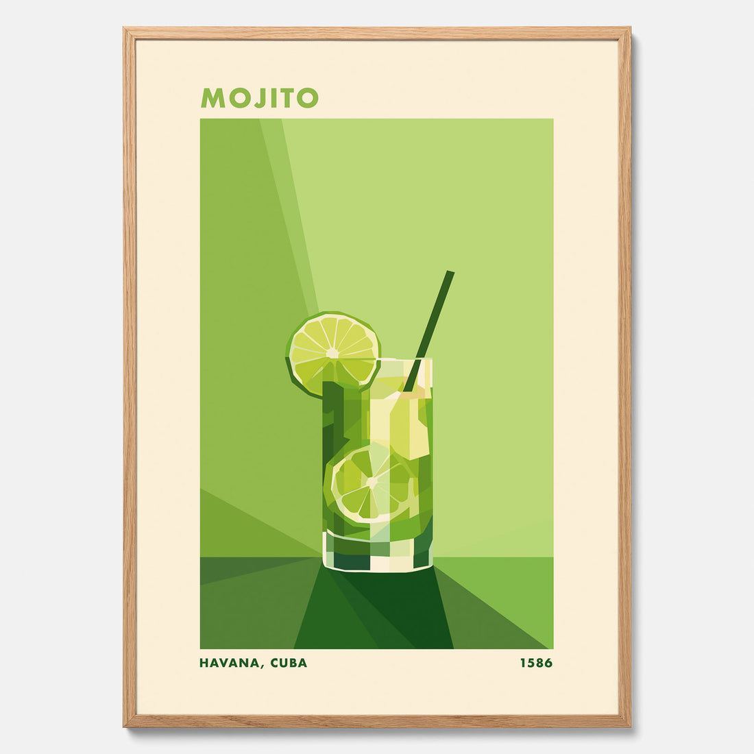 Tavla med en Mojito drink poster