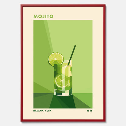 Tavla med en Mojito drink poster