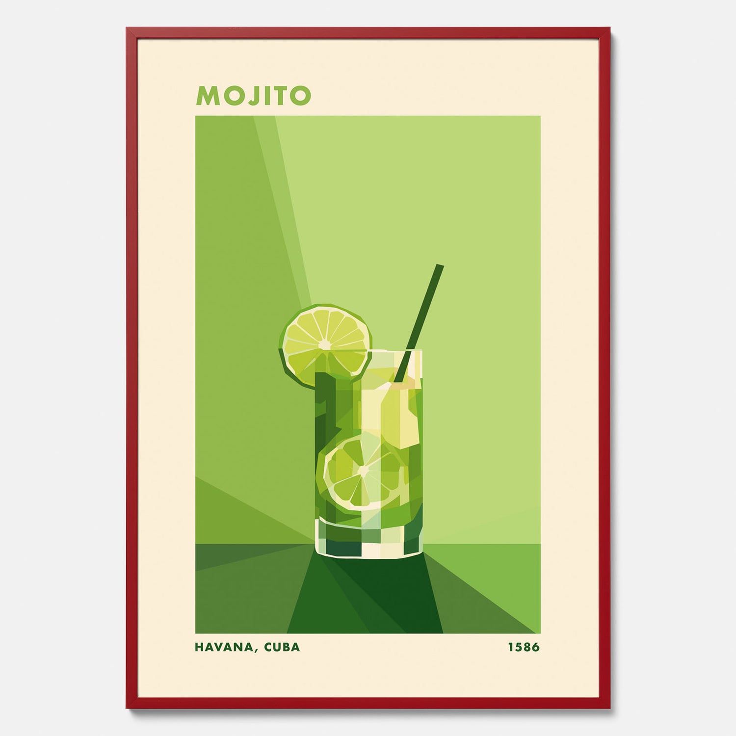 Tavla med en Mojito drink poster
