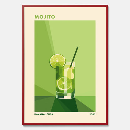 Tavla med en Mojito drink poster