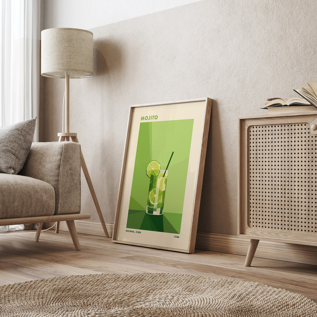 Tavla med en Mojito drink poster