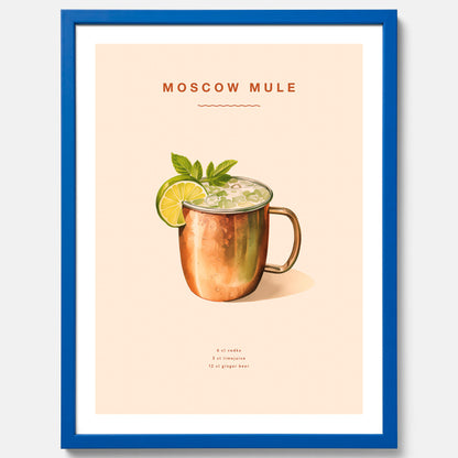 Tavla med Moscow Mule drinkposter