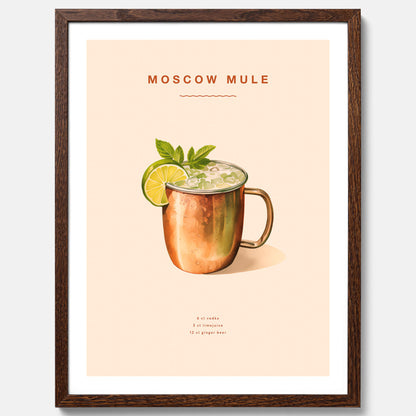 Tavla med Moscow Mule drinkposter