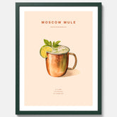 Tavla med Moscow Mule drinkposter