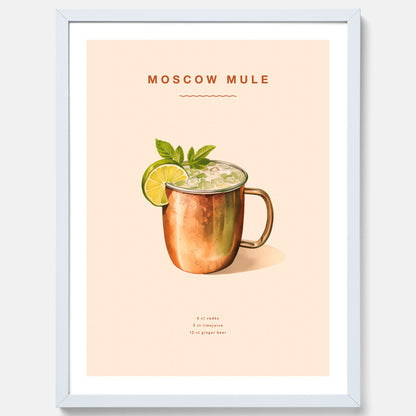 Tavla med Moscow Mule drinkposter
