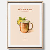 Tavla med Moscow Mule drinkposter canvas