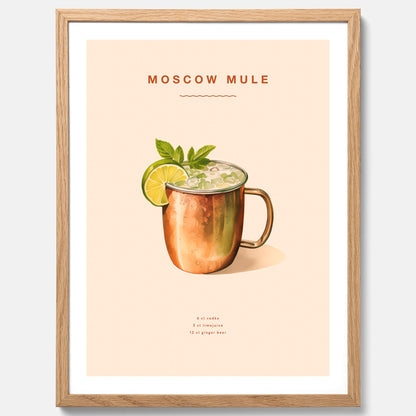Tavla med Moscow Mule drinkposter