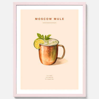Tavla med Moscow Mule drinkposter