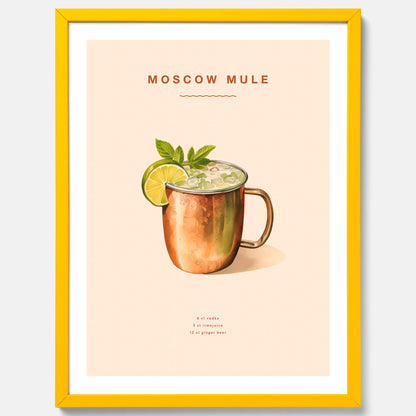 Tavla med Moscow Mule drinkposter