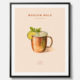 Tavla med Moscow Mule drinkposter canvas