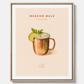 Tavla med Moscow Mule drinkposter canvas