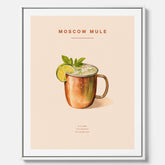 Tavla med Moscow Mule drinkposter canvas