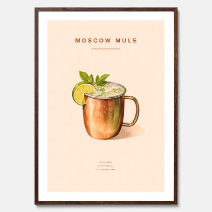 Tavla med Moscow Mule drinkposter