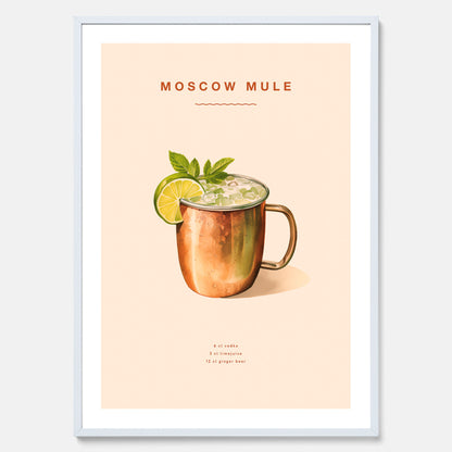 Tavla med Moscow Mule drinkposter