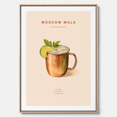 Tavla med Moscow Mule drinkposter canvas