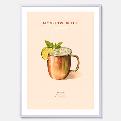 Tavla med Moscow Mule drinkposter