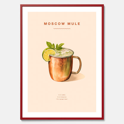 Tavla med Moscow Mule drinkposter