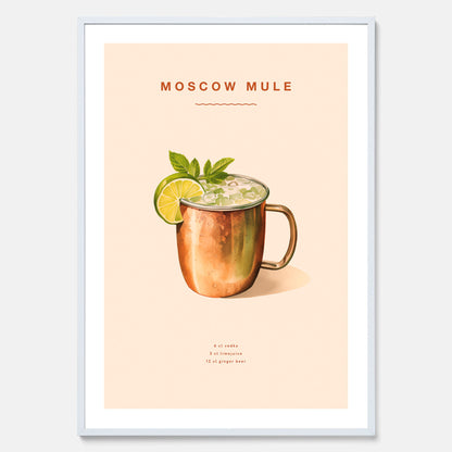 Tavla med Moscow Mule drinkposter
