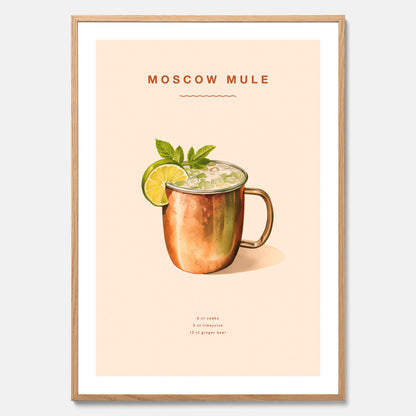 Tavla med Moscow Mule drinkposter