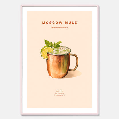 Tavla med Moscow Mule drinkposter