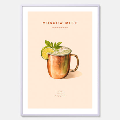 Tavla med Moscow Mule drinkposter