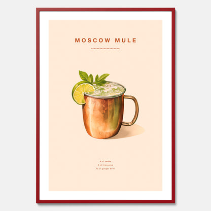 Tavla med Moscow Mule drinkposter