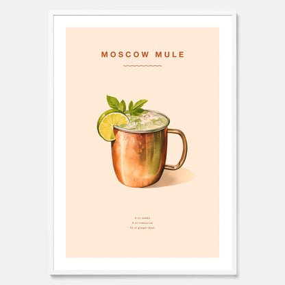Tavla med Moscow Mule drinkposter