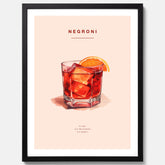Tavla med en Negroni Poster – Affisch med drink, drinkposter
