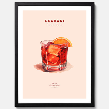 Tavla med en Negroni Poster – Affisch med drink, drinkposter
