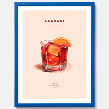 Tavla med en Negroni Poster – Affisch med drink, drinkposter