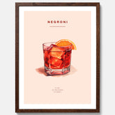 Tavla med en Negroni Poster – Affisch med drink, drinkposter