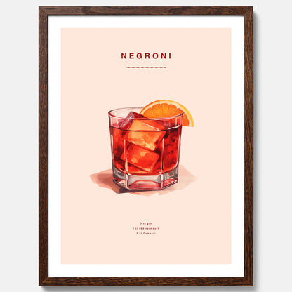 Tavla med en Negroni Poster – Affisch med drink, drinkposter