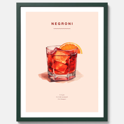 Tavla med en Negroni Poster – Affisch med drink, drinkposter