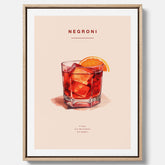 Tavla med en Negroni canvas – Affisch med drink, drinkposter