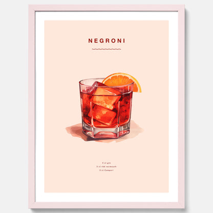 Tavla med en Negroni Poster – Affisch med drink, drinkposter