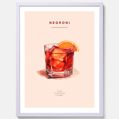 Tavla med en Negroni Poster – Affisch med drink, drinkposter