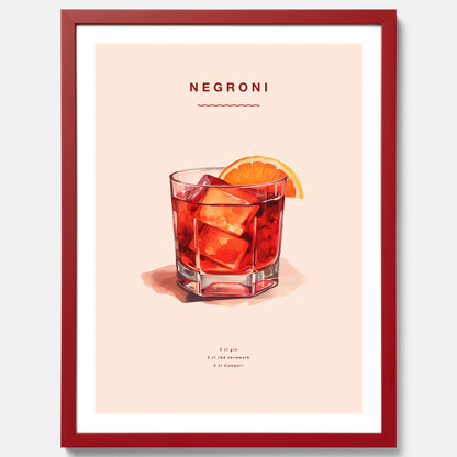 Tavla med en Negroni Poster – Affisch med drink, drinkposter