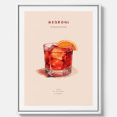 Tavla med en Negroni canvas – Affisch med drink, drinkposter